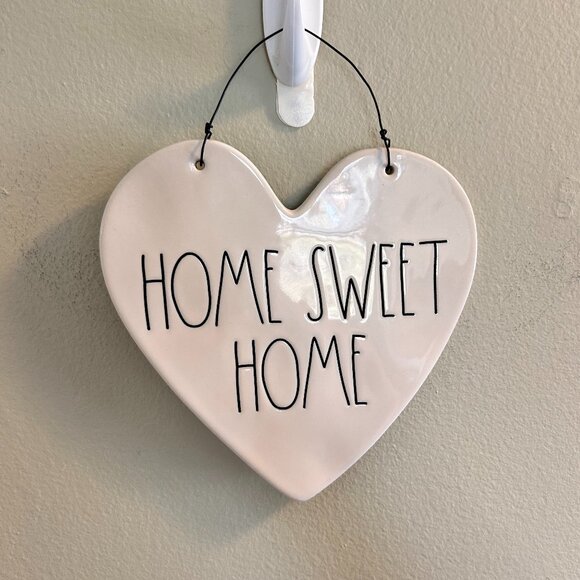 Rae Dunn Other - Rae Dunn Home Sweet Home Heart By Magenta Ceramic Sign Decor Decoration Mom Gift